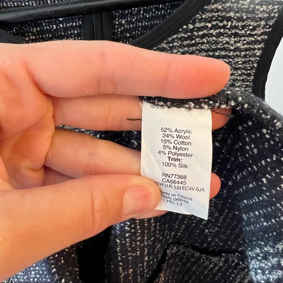 Club Monaco Textured Sleeveless Dress | Black & Grey, 0 - Picture 7 of 7